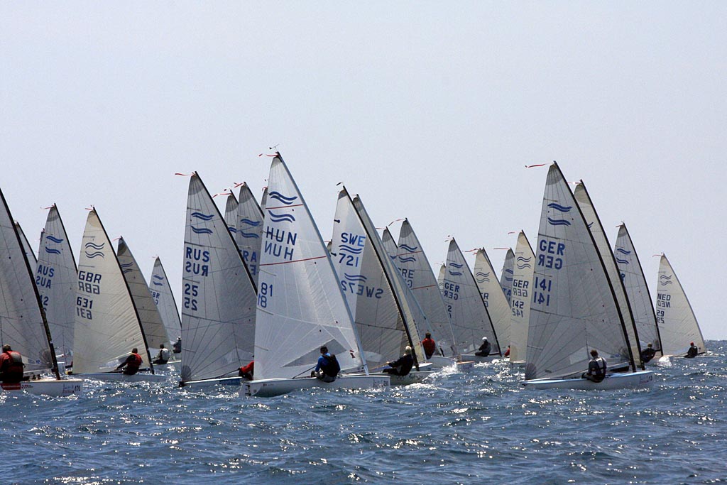 Finn World Masters 2011 – day one – smiles all round