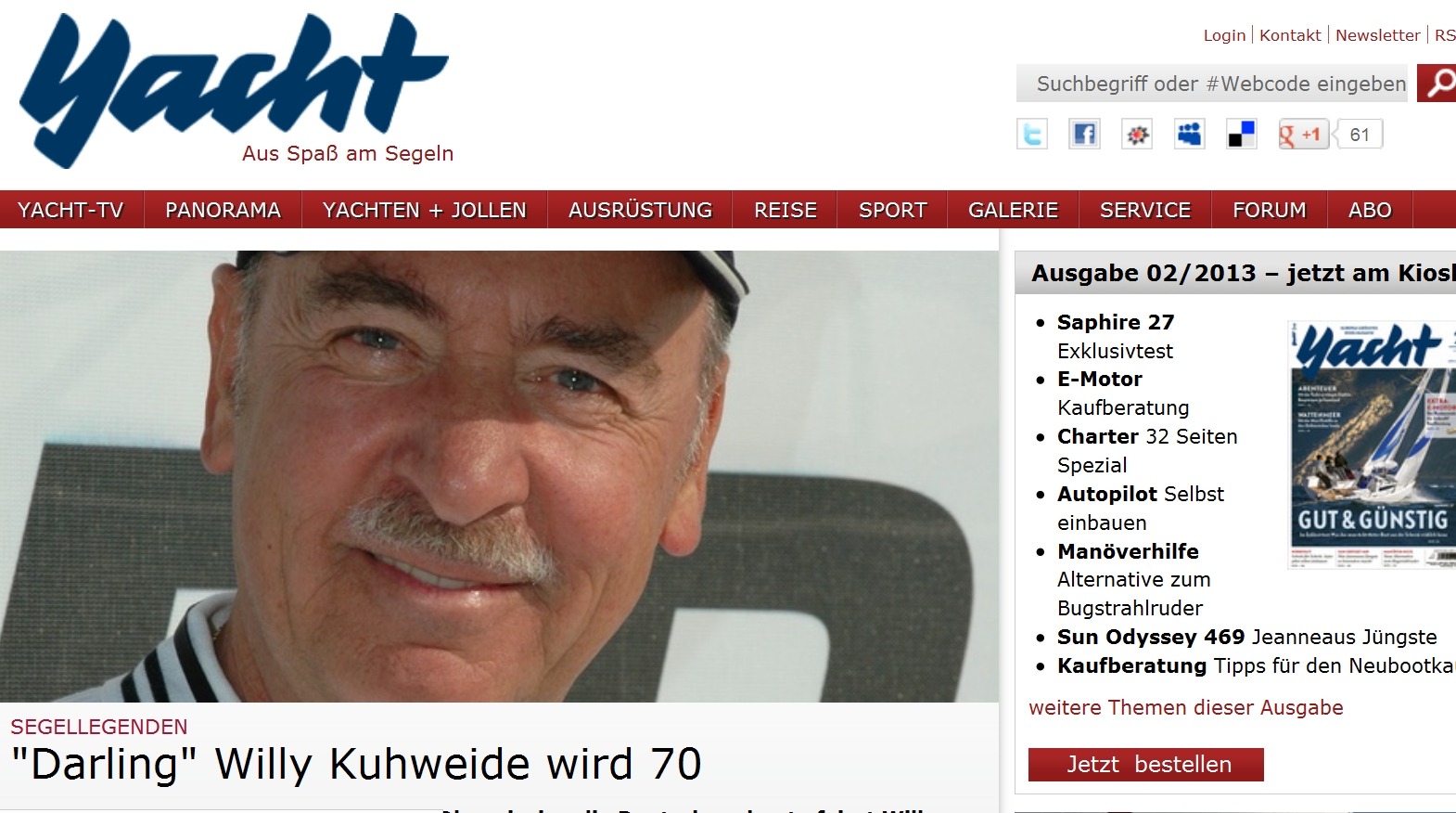 „Darling“ Willy Kuhweide wird 70