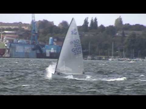 Finn Sailing in the bay of Kiel