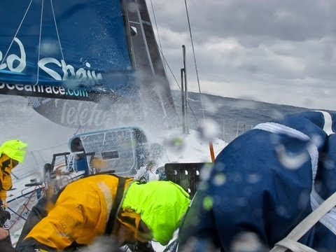 Telefonica Hit by Big Waves – Volvo Ocean Race 2011-12