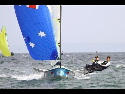 Sailing World Cup 2013 – 49er And 49erFX Fleets Enjoy Opening Race Day