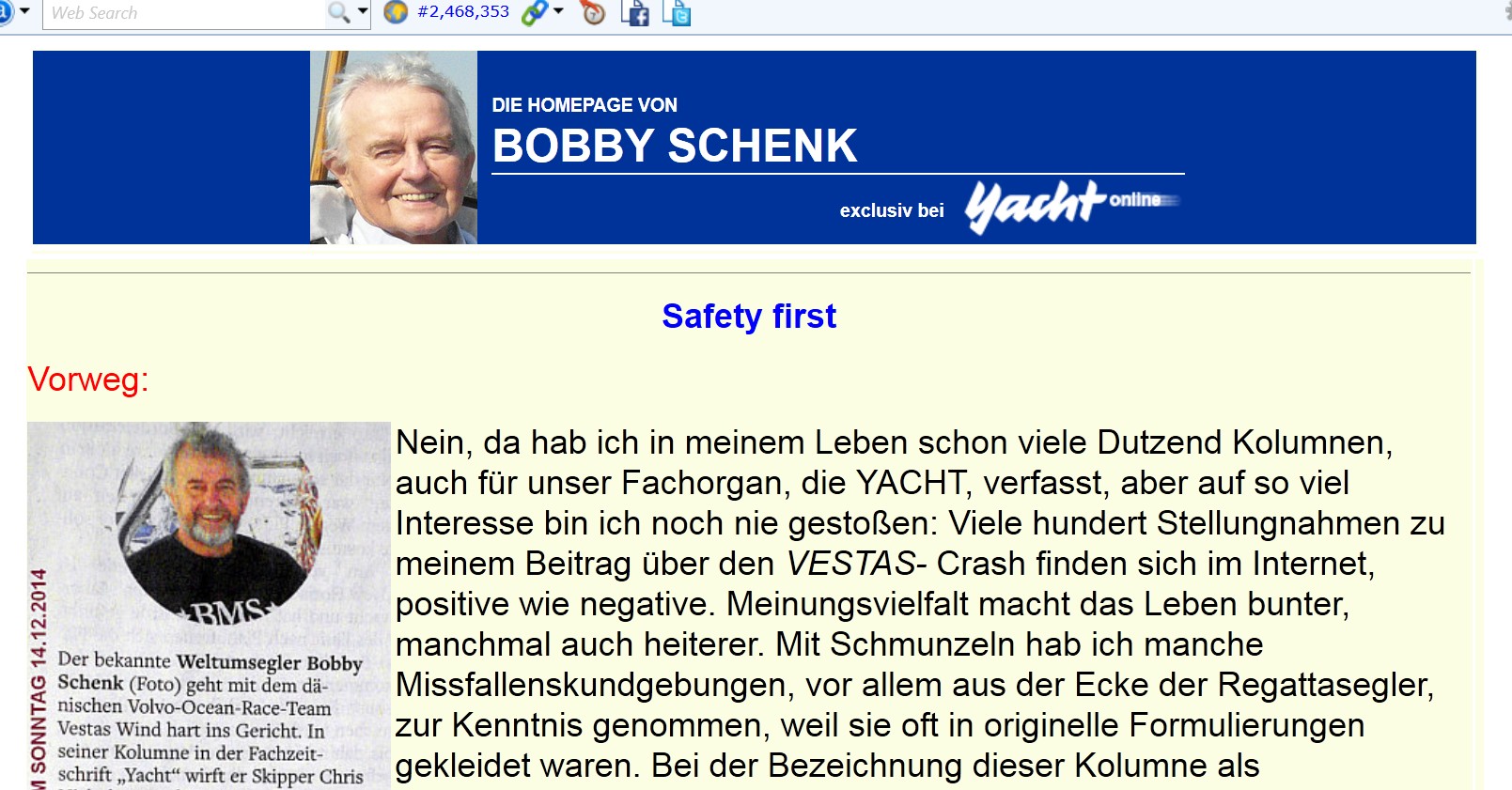 Bobby Schenks Meinung zu der Vestas-Strandung