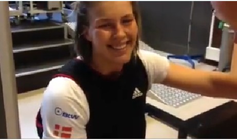 49er Seglerin Marie Thusgaard Olsen – Silbermedaillengewinnerin – beim Training