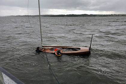 Finn-Segler auf der Schlei gerettet !