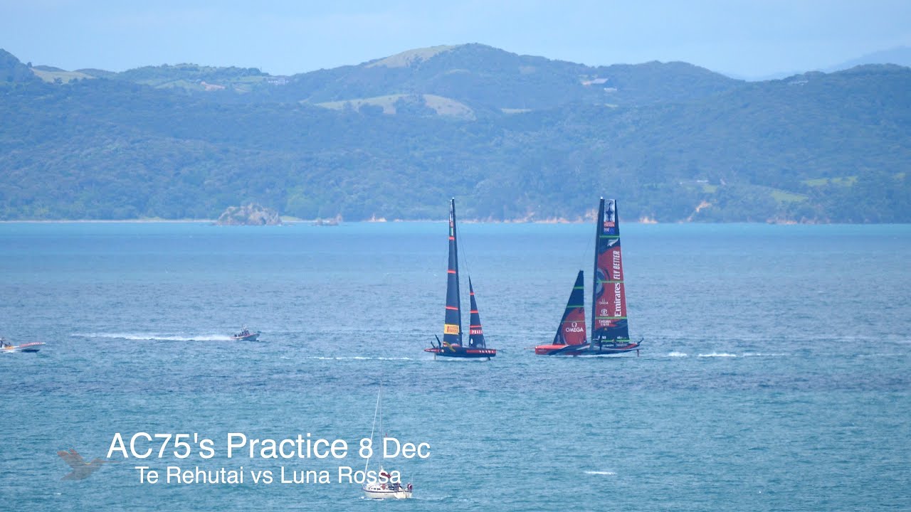 AC75  – 8 Dec –  Luna Rossa vs Te Rehutai – Practice Race