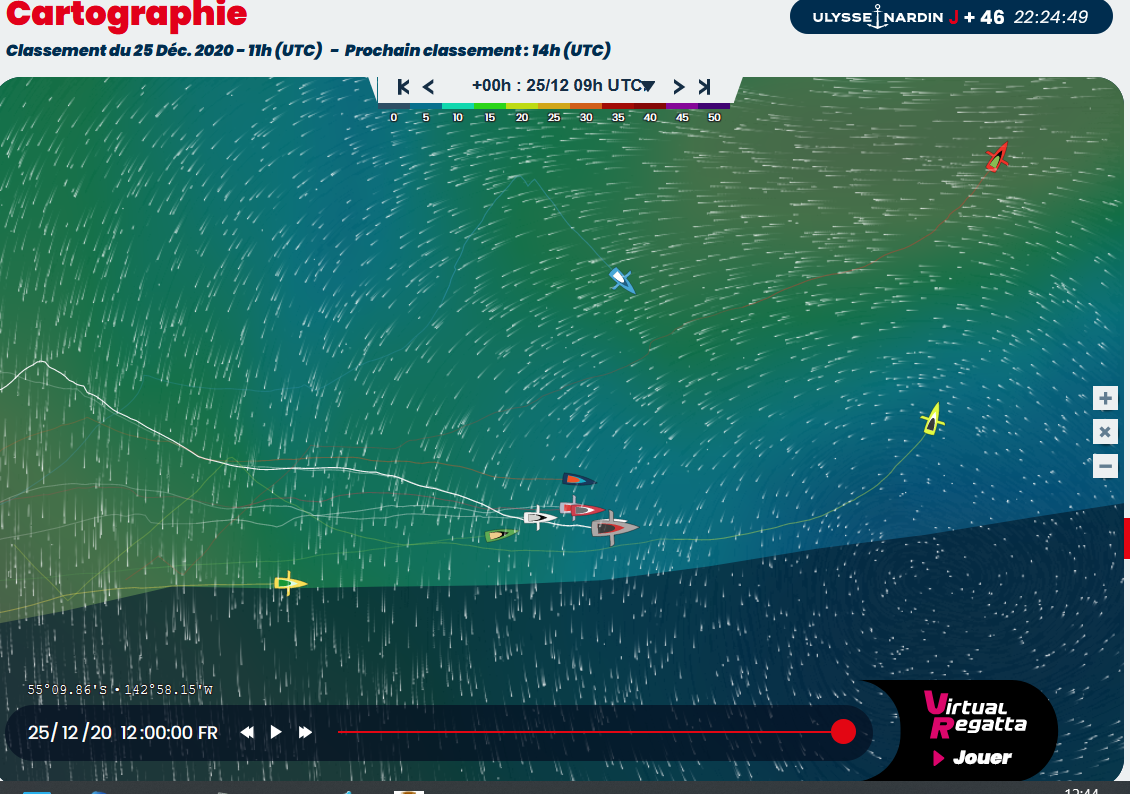 Vendee Globe 2020-12-25   –   Boris  auf Platz  3