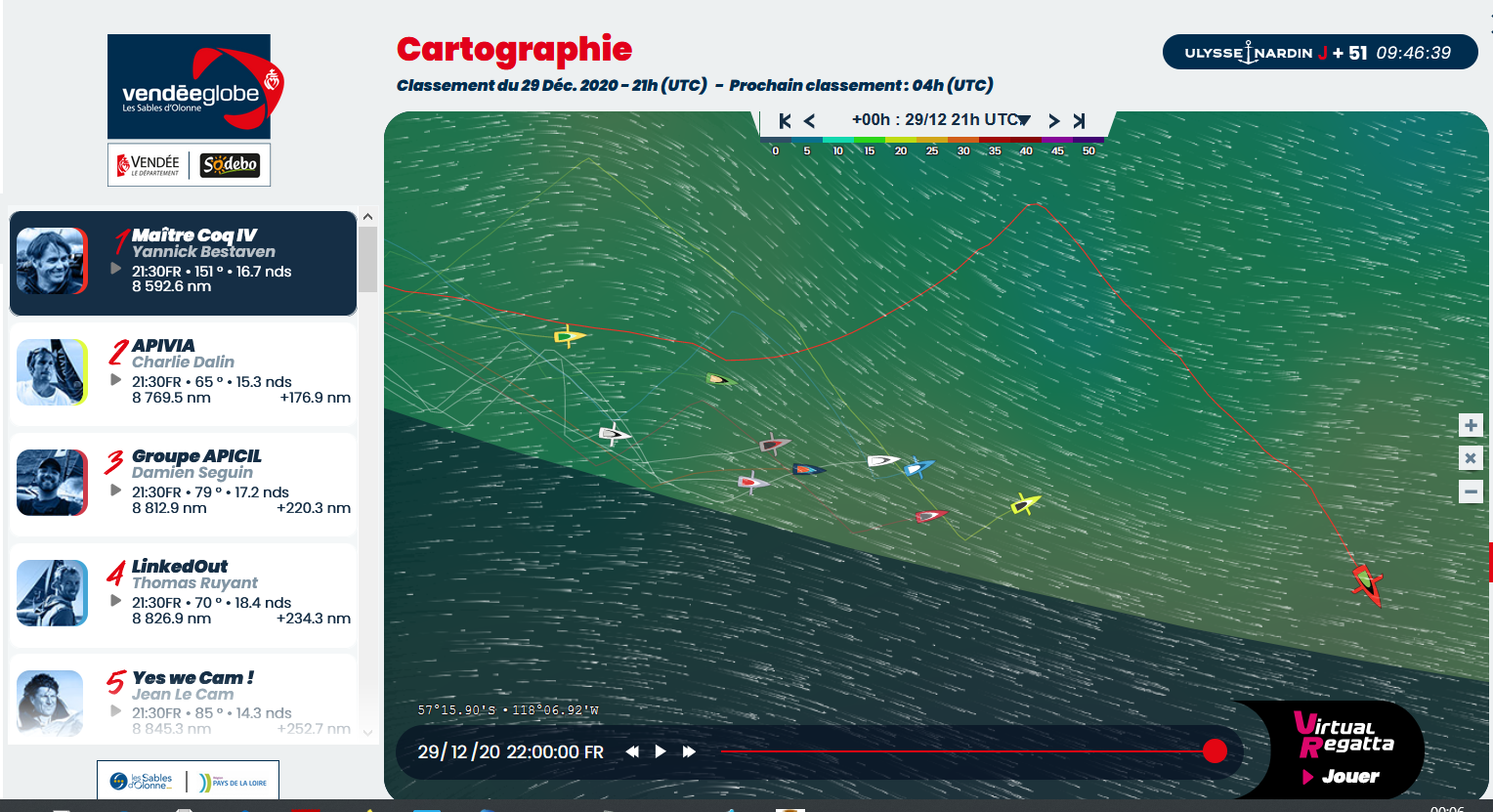 Vendee Globe 2020-12-29 -  Ru...