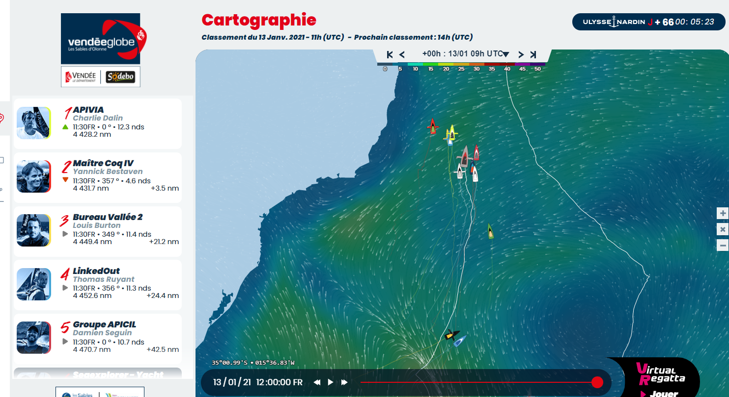 Vendee Globe 2021-01-13  -  N...