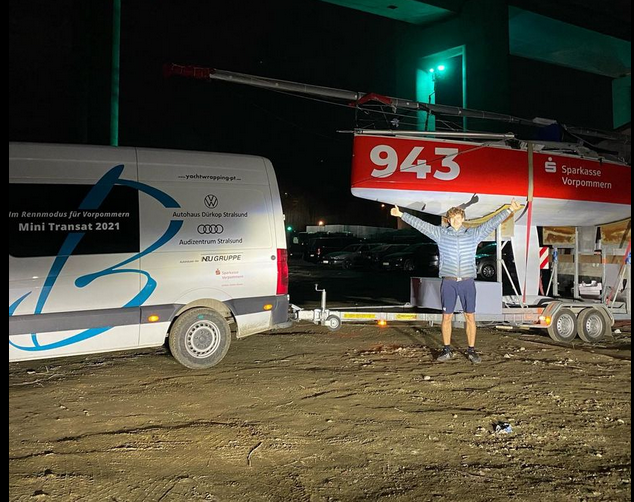 Lennart Burke auf dem Weg zum Training nach Frankreich