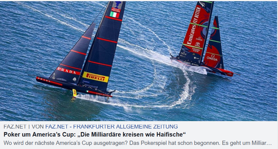 Poker um America’s Cup : „Die Milliardäre kreisen wie Haifische“