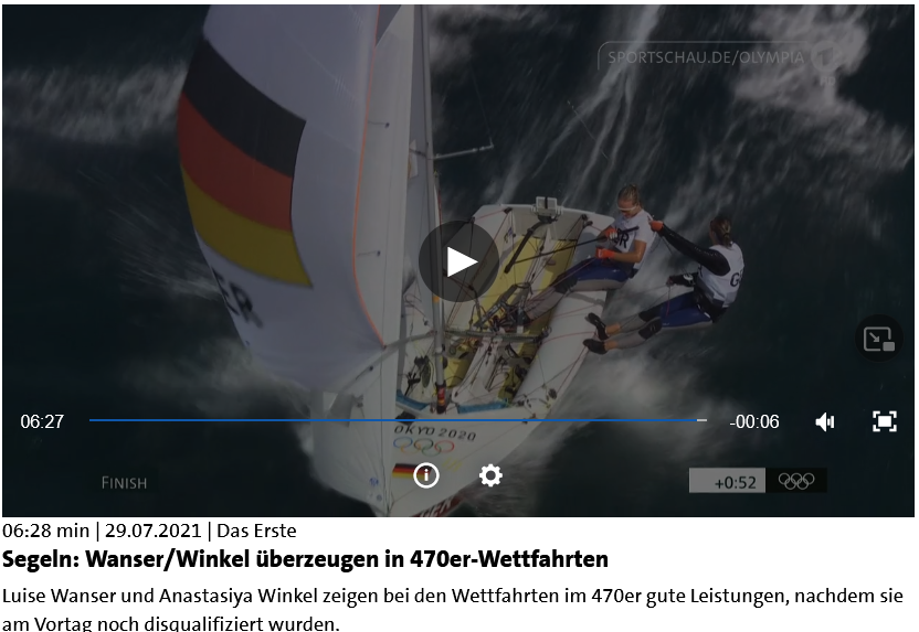 Olympia 2021 –  Wanser/Winkel überzeugen in 470er Video