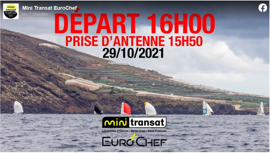 Mini Transat 2021 – Start der 2. Etappe – 29.10.2021 – 15:00 live