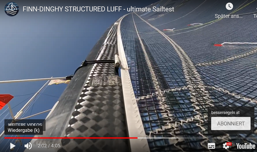 FINN-DINGHY STRUCTURED LUFF – ultimate Sailtest