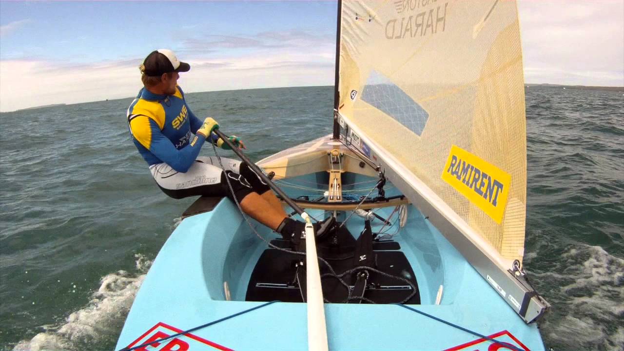 Max Salminen SWE33 in the 2015 Finn Gold Cup Medal Race in Takapuna