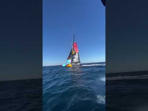 First day on the New Malizia – 25 knots day one