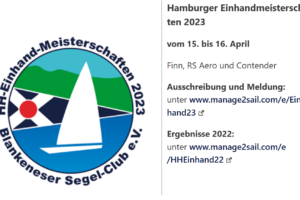 Hamburger Einhandmeisterschaft 2023 – 15. – 16. April – Finn – OK – RS Aero – Contender