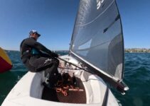 Finn Sunday race – light NE Seabreeze on Sydney Harbour