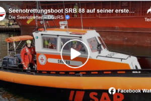 Seenotrettungsboot SRB 88 auf seiner ersten Kontrollfahrt