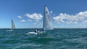 Finn Sliding Downwind Sailing