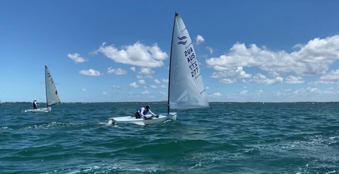 Finn Sliding Downwind Sailing