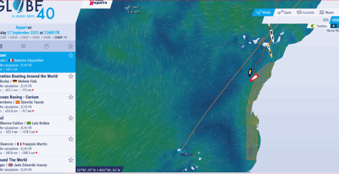 Globe 40 – 2025 – Cadiz to Cape Verde – Day 1 + 2 + 3 + 4 – Lipinski führt !