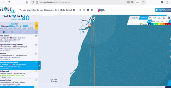 Globe 40 – 2026 – Leg 5 – Lisa Berger als 2. Spitzbugboot im Ziel